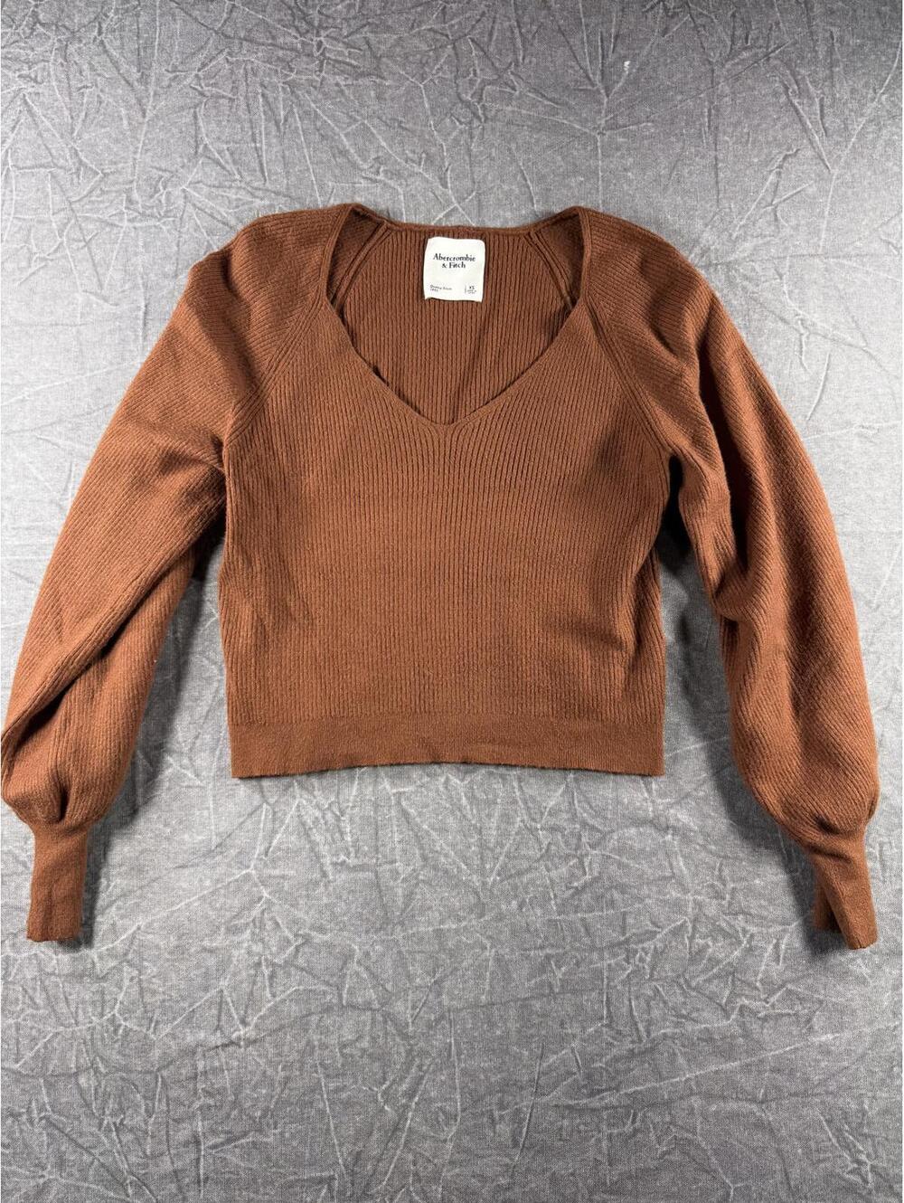 Abercrombie Sweater Women's XS Brown Balloon Sleeve